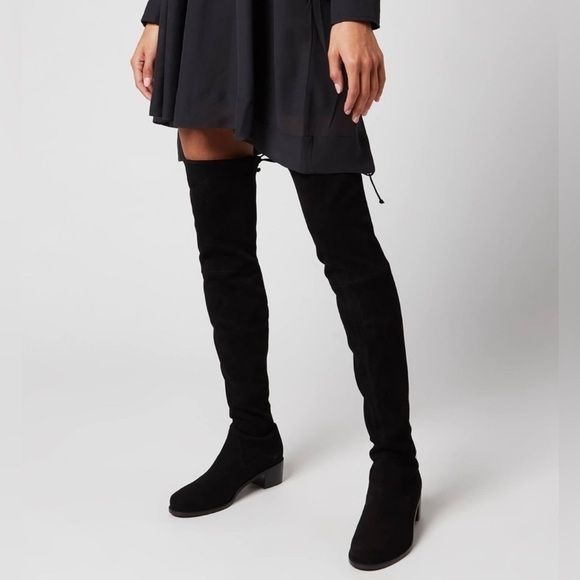 Stuart Weitzman Shoes - Stuart Weitzman Midland Suede Leather Over-The-Knee Heels Tall Boots‎ Sz 9.5